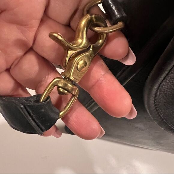 RARE Coach Vtg Leather Messenger Briefcase Satchel unlined - Picture 9 of 15